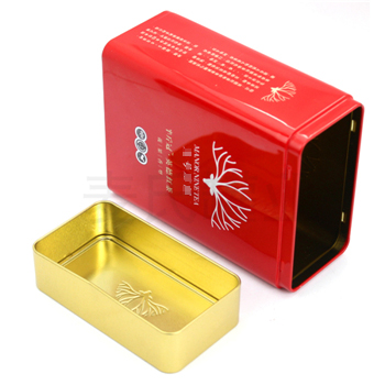 英德紅茶鐵盒，方形茶葉鐵盒包裝