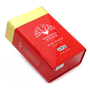 英德紅茶鐵盒，方形茶葉鐵盒包裝